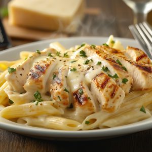 Penne Alfredo with Chicken